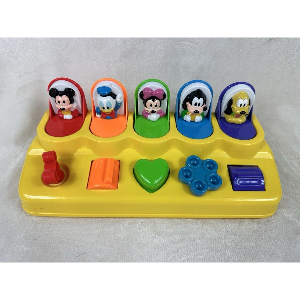 Vintage 1980's DISNEY Mattel Mickey Mouse & Friend Play 'n Pop Toy YELLOW #66090 - Picture 1 of 7